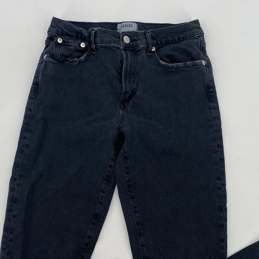 AGOLDE TONI MID RISE STRAIGHT JEANS DISTRESSED A133D-3002 FERAL SIZE 26